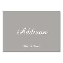 Grey Wedding Place Cards