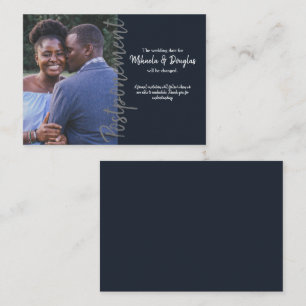Grey Wedding Postponement Card