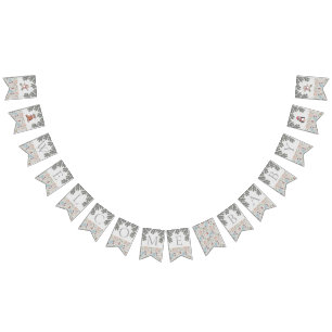 Grey Welcome Baby Christmas Winter Baby Shower Bunting