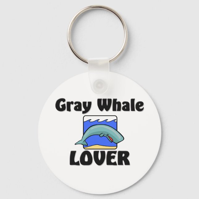 Grey Whale Lover Key Ring (Front)