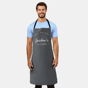 Grey White Best Chef ever Custom Your Kitchen Apron