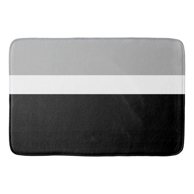 Grey White Black Colours Style Design  Bath Mat (Front)