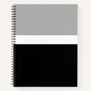 Grey White Black Colours Style Design Notebook