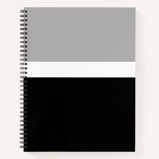 Grey White Black Colours Style Design  Notebook (Front)