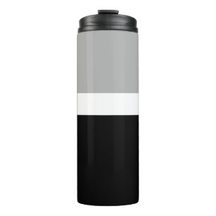 Grey White Black Colours Style Design  Thermal Tumbler