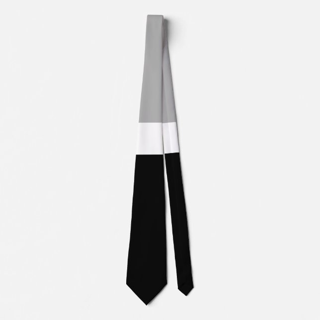 Grey White Black Colours Style Design  Tie (Front)