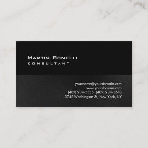 Grey White Black Stripe Business Card