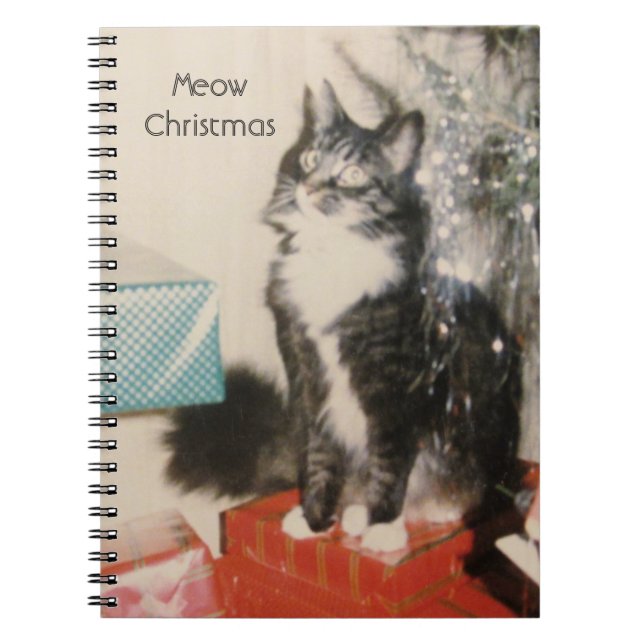 Grey White Cat Notebook (Front)