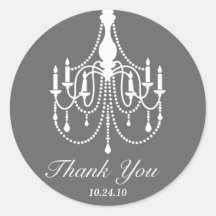 Grey White Chandelier Thank You