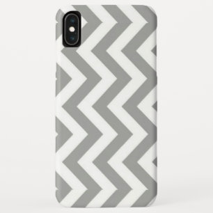 Grey White Chevron iPhone XS Max Case