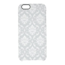 Grey White Classic Damask Pattern