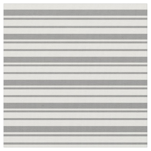 Grey & White Coloured Stripes Pattern Fabric (Close Up)