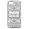 Grey & White Damask Monogram iPhone 5