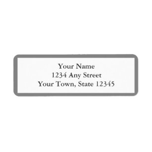 Grey & White Envelope Return Address Labels