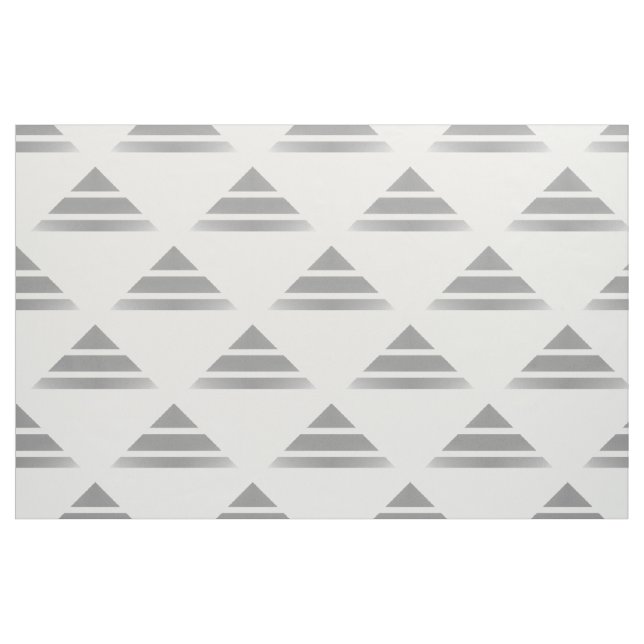 Grey White Geo Triangle Pattern Fabric (Fat Quarter)