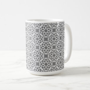 Grey White Geometric Seamless Pattern Coffee Mug