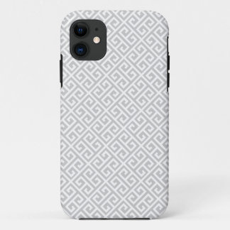 Grey & White Greek Key Pattern iPhone 5 Case
