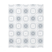 Grey White Hexagon Circle Scandinavian Pattern 