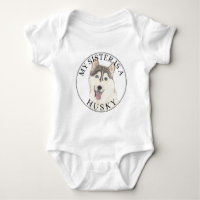 Grey & White Husky Dog Big Sister