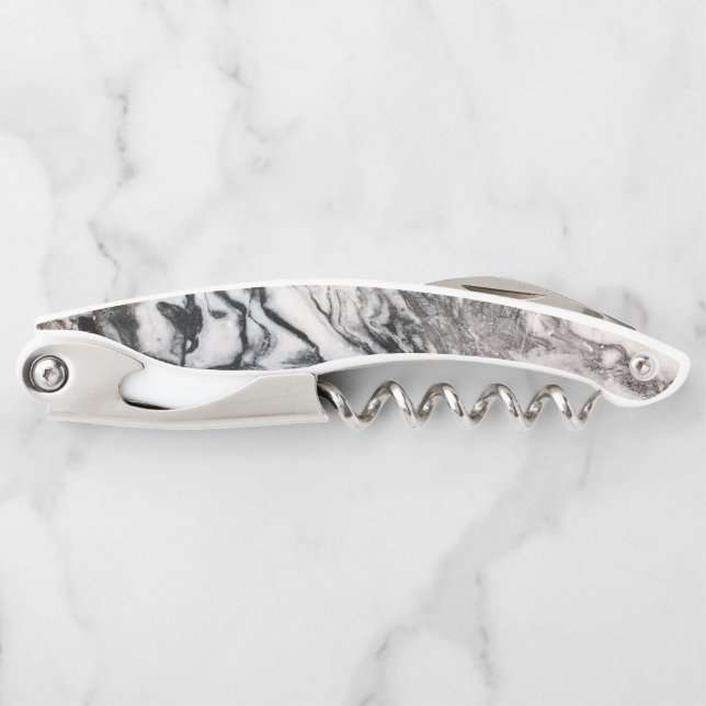 Grey &White Marble Corkscrew (Front)