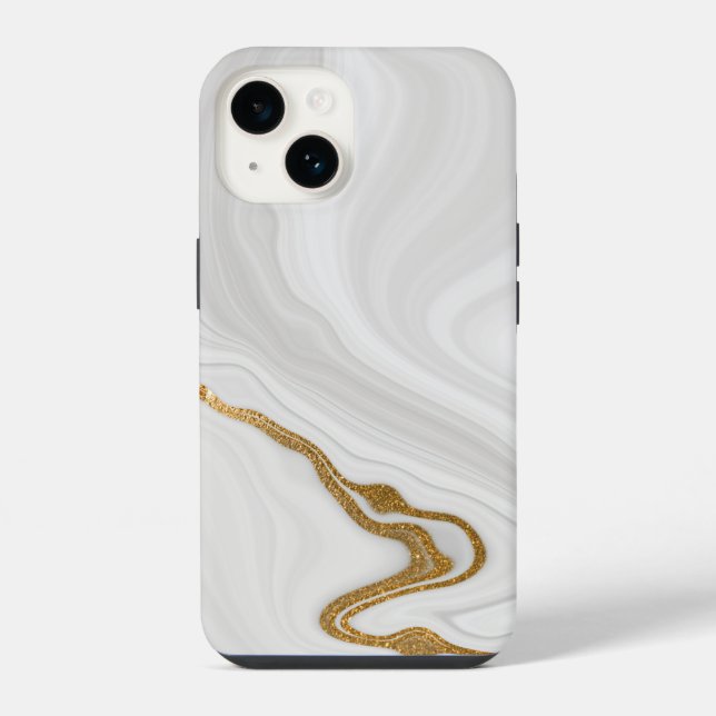 Grey White Marble Pattern iPhone / Android Case (Back)