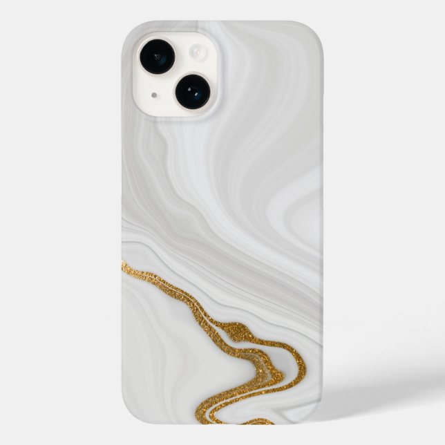 Grey White Marble Pattern iPhone / Android Case-Mate iPhone Case (Back)