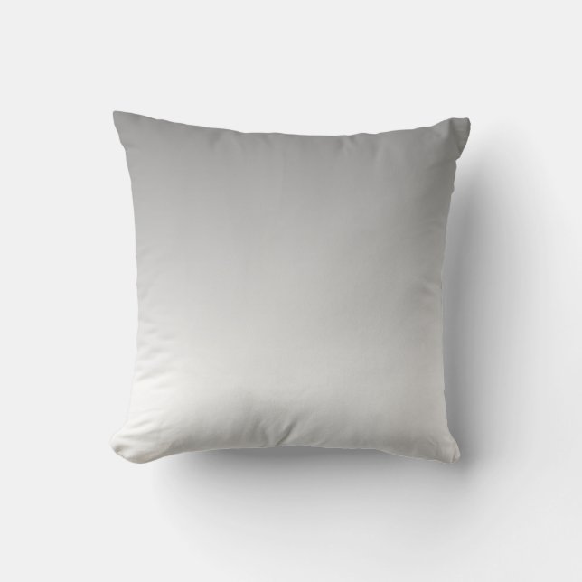 Grey White Minimalism Cushion Throw Pillow (Front)