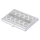 Grey White Moroccan #5 Dark Grey Name Monogram