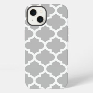 Grey White Moroccan Quatrefoil Pattern #5 V iPhone 13 Case