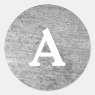 Grey & White Personalised Monogram Envelope Seal