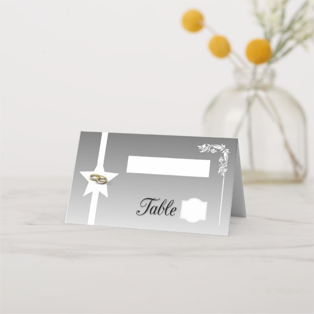 Grey-white Place Card (Front)
