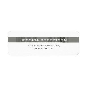 Grey White Plain Elegant Modern Trendy