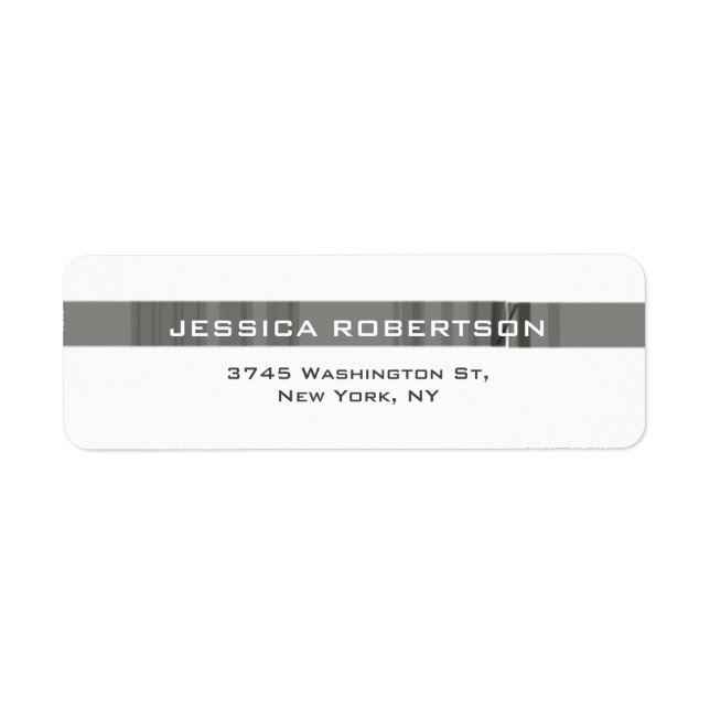 Grey White Plain Elegant Modern Trendy (Front)