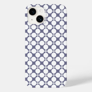 grey white polka dot and check pattern Case-Mate iPhone 14 case