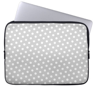 Grey & White Polka Dot Laptop Sleeve