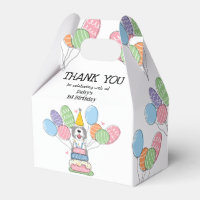 Grey & White Sheepadoodle Birthday Thank You