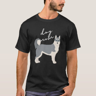 Grey & White Siberian Husky Dog Mum Woman T-Shirt