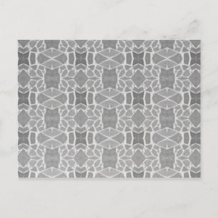 Grey White Stone Tiles Mosaic Pattern Postcard
