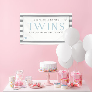 Twin baby best sale shower decorations uk