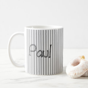 Grey & White Stripe Mug