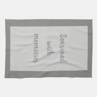 Grey - White  Tea Towel