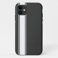 Grey & White Team Jersey Stripe iPhone 5s Case