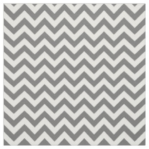 Grey White Trendy Chevron Pattern Fabric