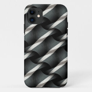 Grey + White Weave Funky Pattern iPhone 5 Case