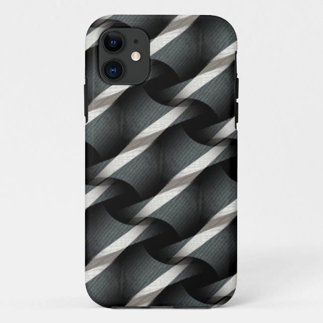 Grey + White Weave Funky Pattern  iPhone 5 Case (Back)