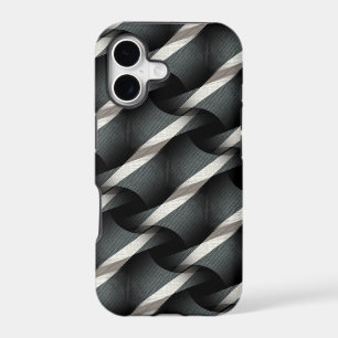 Grey + White Weave Funky Pattern iPhone 5 Case