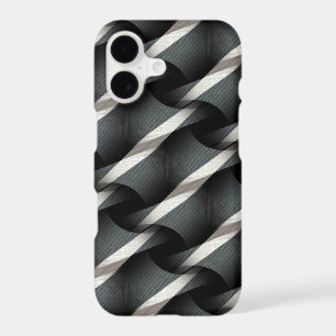 Grey + White Weave Funky Pattern iPhone 7 case