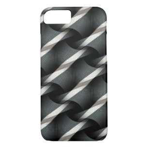 Grey + White Weave Funky Pattern iPhone 7 case