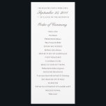 Grey & White Wedding Program Template<br><div class="desc">Elegant,  simple wedding ceremony program template for any style of wedding.  White and french grey/warm grey.</div>
