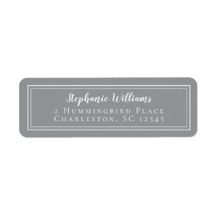 Grey White Wedding RSVP Modern Simple Chic